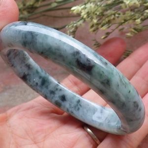 56mm Certified Natural Myanmar Burma Grade A JADE Jadeite Bangle Bracelet